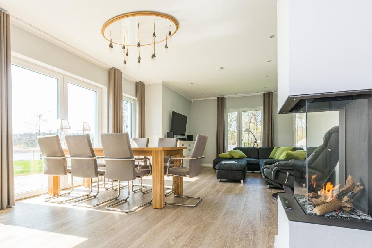 Luxus-See-Domizil Mit Sauna, Kamin Und Boot-130 Qm Fuer 6 Personen Krakow am See Exteriér fotografie